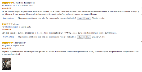 avis lisseur steampod pas cher sur Amazon