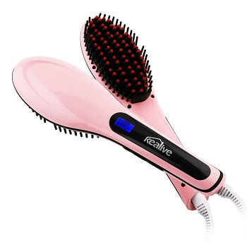 Kealive Brosse chauffante lissante fer à lisser